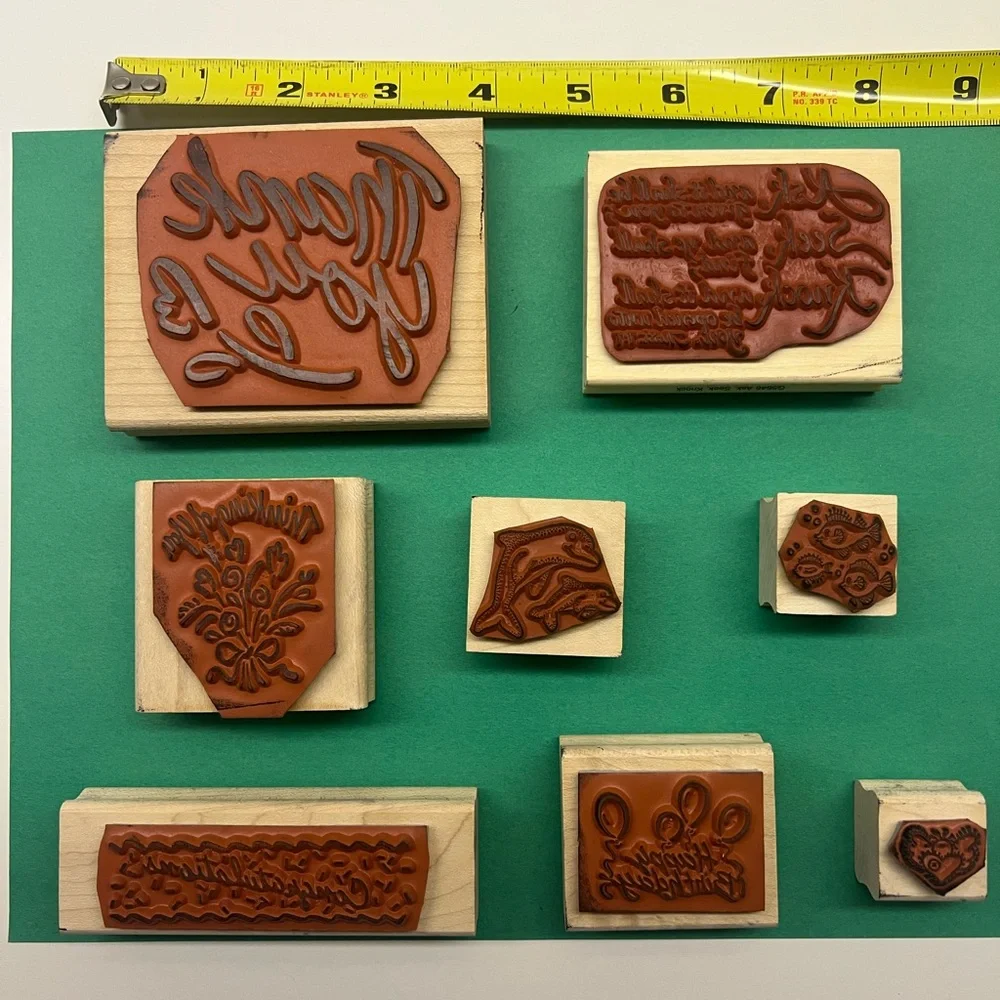8 Ink Stamps for making Cards, etc